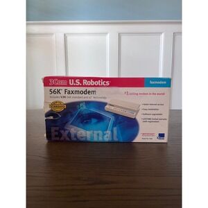 3Com US‎ Robotics 56K Faxmodem External Model 5686 V90 x2 Technology